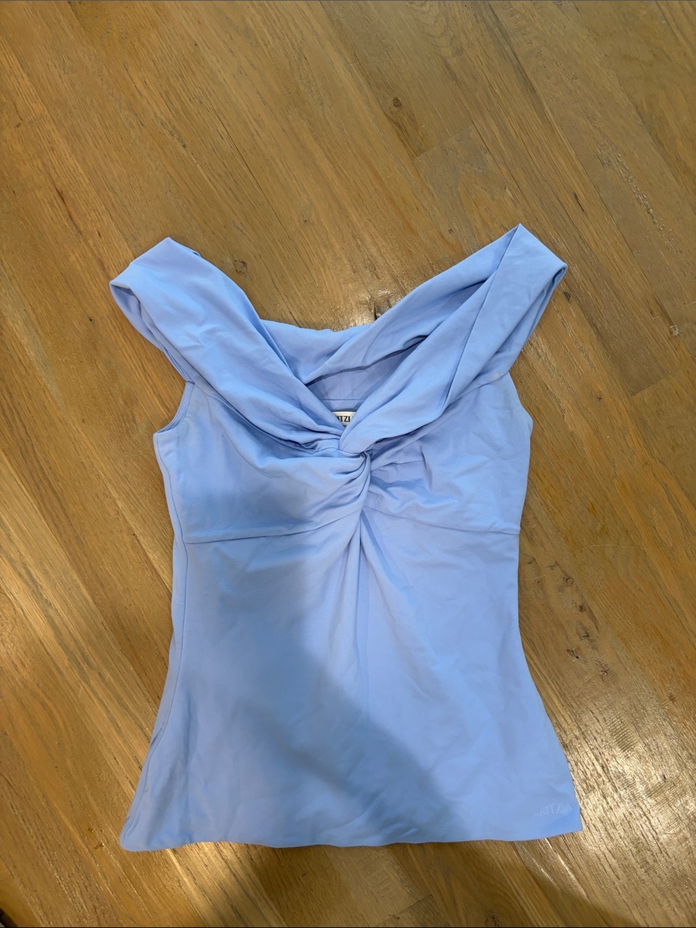 Aritzia Sky Blue Twist-Detail Tank Top